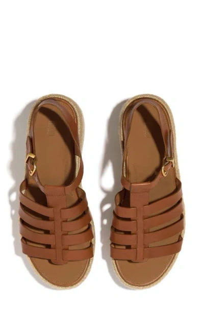 Fitflop Espadrille Platform Wedge Sandal In Deep Tan