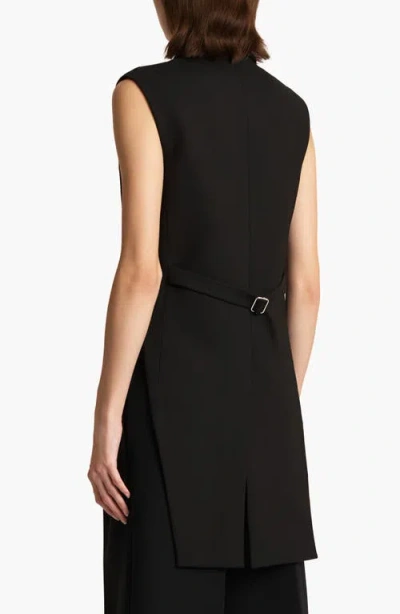 Khaite Orville Double-breasted Tuxedo Vest In Black