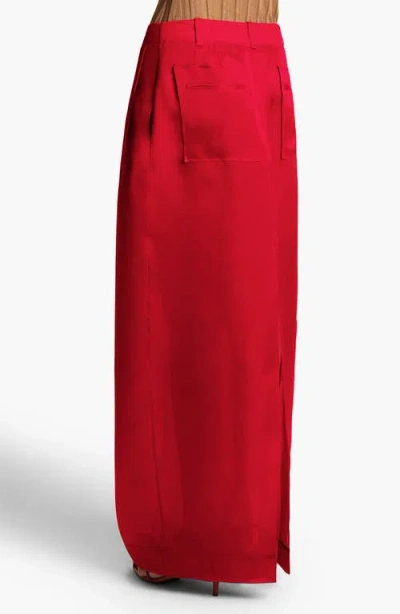 Khaite Lucian Maxi Skirt In Red