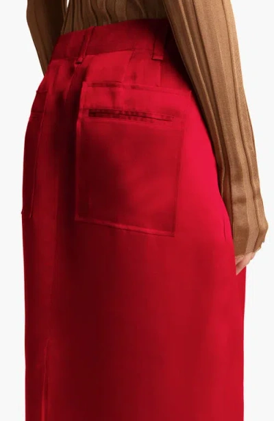 Khaite Lucian Maxi Skirt In Red