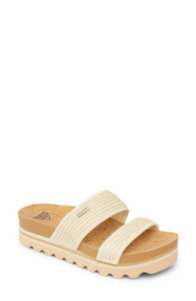 Reef Cushion Vista Hi Slide Sandal In Vintage Raffia
