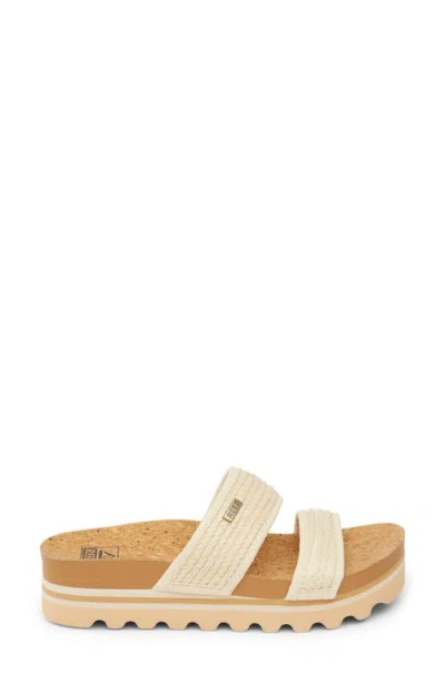 Reef Cushion Vista Hi Slide Sandal In Vintage Raffia