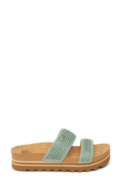 Reef Cushion Vista Hi Slide Sandal In Frosty Raffia