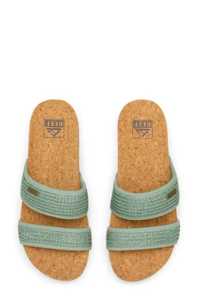 Reef Cushion Vista Hi Slide Sandal In Frosty Raffia