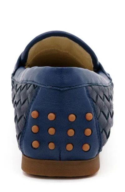 Amalfi By Rangoni Danila Tassel Driving Loafer In Peacot Blue/navy Parmasoft