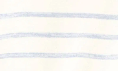 Gibsonlook Butterfly Stripe Ruffle Cap Sleeve Top In Chambray Blue Stripe