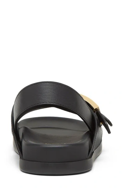 Fendi Women Black Singback Sandals With Ff Buckle Closure And Criss-crossed Straps In Leather Woman