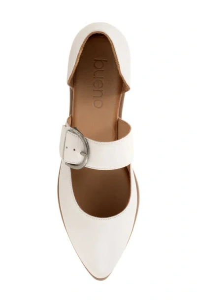 Bueno Brittany Pointed Toe Flat In Ice White