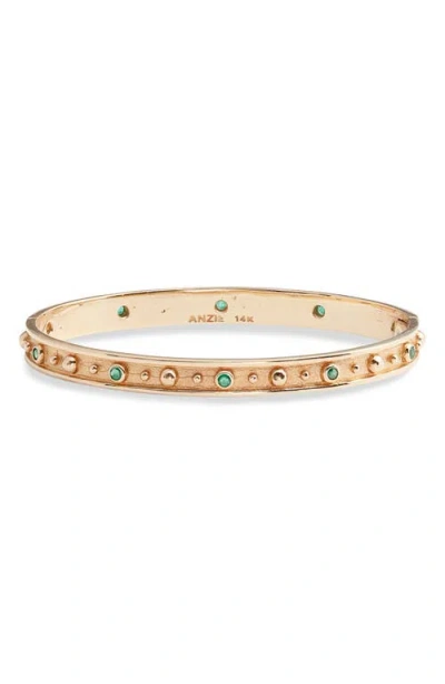 Anzie Dew Drop Méditerranée Bangle Bracelet In Emerald