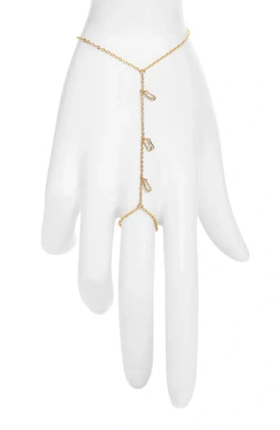 Set & Stones Aspen Cubic Zirconia Hand Chain In Gold