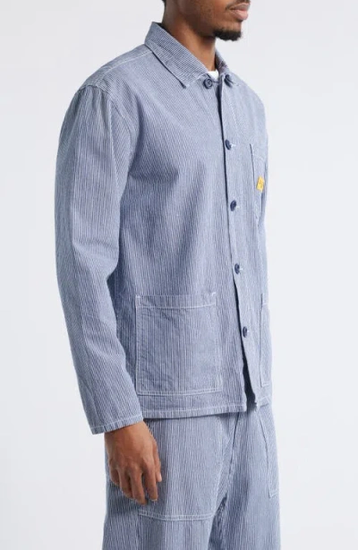 Service Works Hickory Stripe Chore Jacket In Hickory