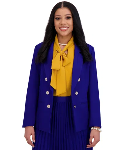 Kasper Women's Faux Double-breasted Blazer, Regular & Plus Sizes In Royal Signature