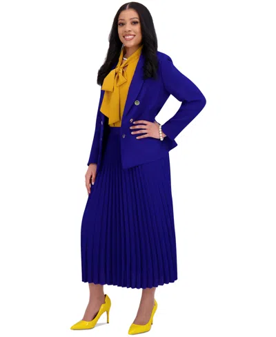 Kasper Women's Faux Double-breasted Blazer, Regular & Plus Sizes In Royal Signature