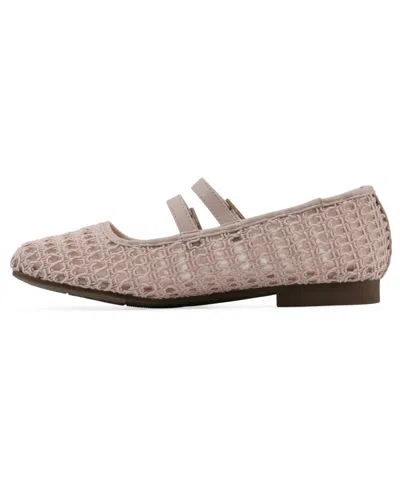 Cliffs By White Mountain Women's Besnik Mary Jane Round Toe Flats In Light Pink Fabric