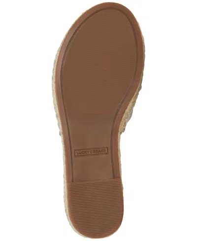 Lucky Brand Women's Biricha Flower Flat Sandals In Tusk Leather
