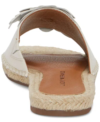 Lucky Brand Women's Biricha Flower Flat Sandals In Tusk Leather