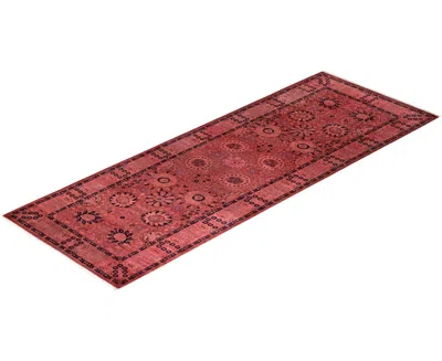 Adorn Hand Woven Rugs Fine Vibrance M885 3'3''x9'1'' Runner Area Rug In Pink