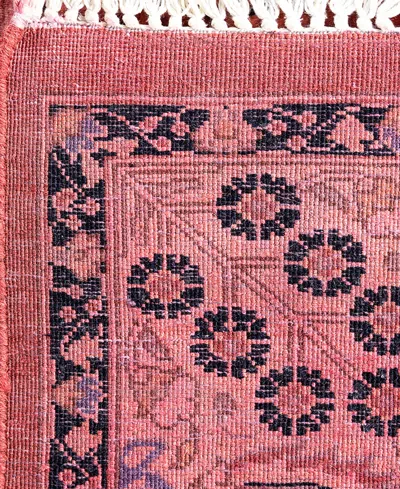 Adorn Hand Woven Rugs Fine Vibrance M885 3'3''x9'1'' Runner Area Rug In Pink