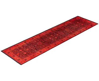 Adorn Hand Woven Rugs Fine Vibrance M1388 3'x11'1'' Runner Area Rug In Orange