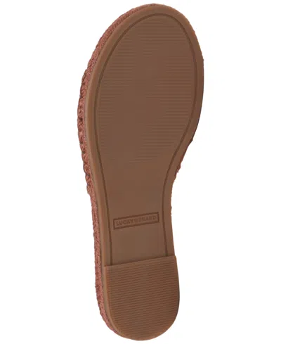 Lucky Brand Women's Biricha Flower Flat Sandals In Rose Dusk Leather