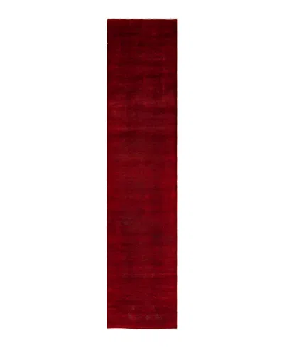 Adorn Hand Woven Rugs Fine Vibrance M1591 3'x13'4'' Runner Area Rug In Red
