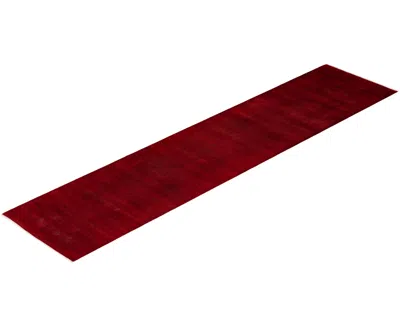 Adorn Hand Woven Rugs Fine Vibrance M1591 3'x13'4'' Runner Area Rug In Red