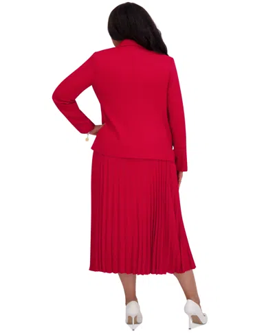 Kasper Women's Pleated Midi Skirt, Regular & Plus Sizes In Red