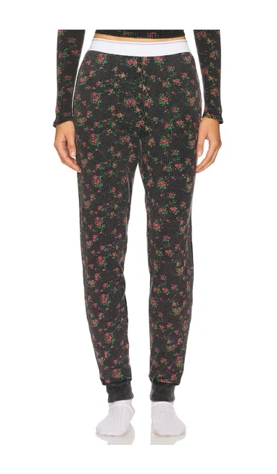 Alexander Wang Waffle Jogger Pants In 洗水黑