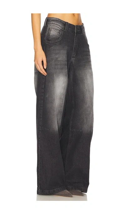 Jaded London Colossus Jeans In 洗水黑