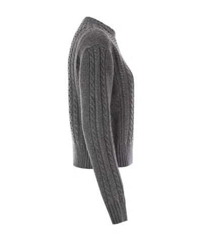 Fabiana Filippi Platinum Fisherman Jersey With Lurex In Black