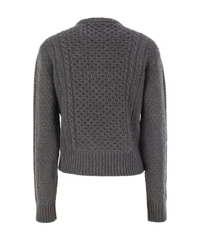 Fabiana Filippi Platinum Fisherman Jersey With Lurex In Black