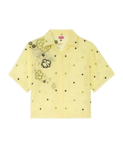 Kenzo Short-sleeved Shirt In Yellow