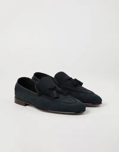 Brunello Cucinelli Suede Loafers In Brown