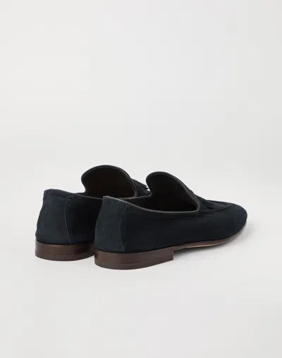 Brunello Cucinelli Suede Loafers In Brown