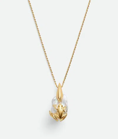 Bottega Veneta Rana Embellished Gold-plated Necklace