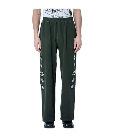 Chopova Lowena Elastic Waist Sweatpants In Green