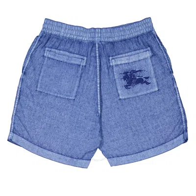 Burberry Equestrian Knight Applique Linen Shorts