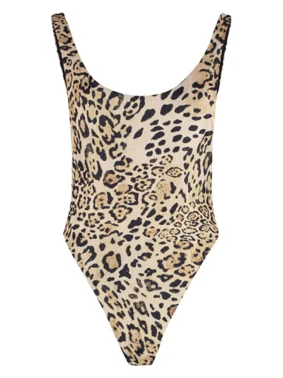 Reina Olga Funky One-piece Swimsuit In Brown