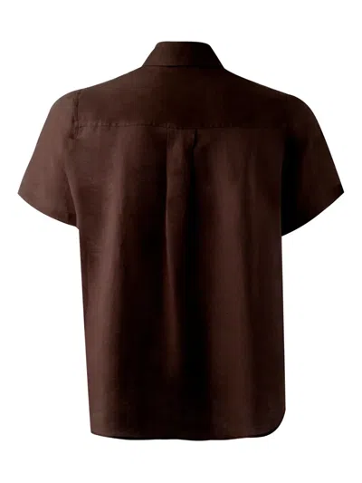 Misci Linen Shirt In Brown