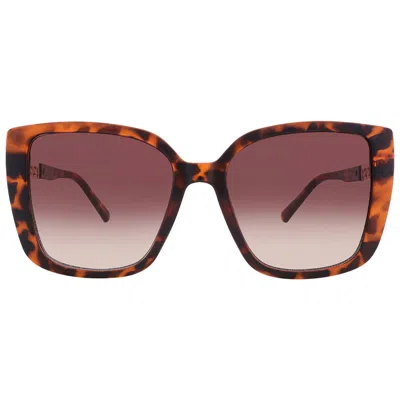 Guess Factory Brown Gradient Butterfly Ladies Sunglasses Gf0427 52f 57