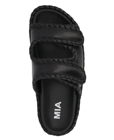 Mia Women's Gemi Double Strap Slip-on Sandals In Black
