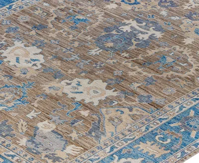 Adorn Hand Woven Rugs Colorful Oushak M1945 8'9''x12'2'' Area Rug In Brown