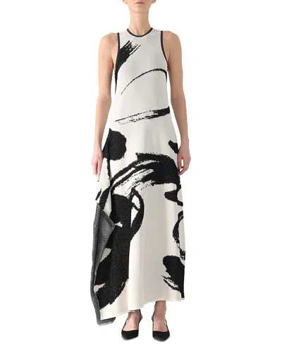 Jason Wu Collection Loop Fringe Jacquard Sleeveless Dress In White