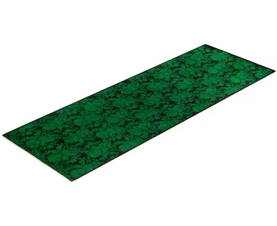 Adorn Hand Woven Rugs Fine Vibrance M1624 2'8''x7'9'' Runner Area Rug In Green