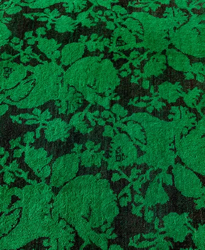 Adorn Hand Woven Rugs Fine Vibrance M1624 2'8''x7'9'' Runner Area Rug In Green