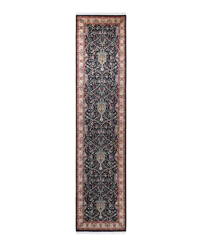 Adorn Hand Woven Rugs Mogul M1171 2'8''x12'3'' Runner Area Rug In Black