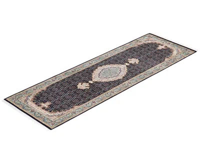 Adorn Hand Woven Rugs Mogul M1798 2'6''x8'1'' Runner Area Rug In Black
