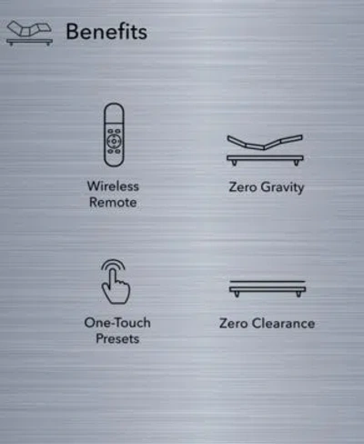 Serta Beautyrest Baselogic Silver Adjustable Base Collection In No Color