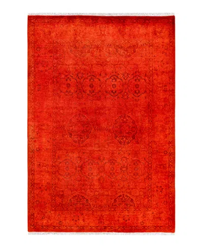 Adorn Hand Woven Rugs Fine Vibrance M1437 4'1''x6' Area Rug In Orange
