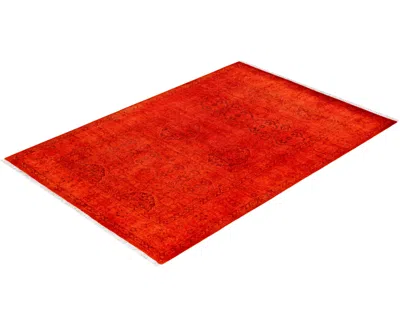 Adorn Hand Woven Rugs Fine Vibrance M1437 4'1''x6' Area Rug In Orange